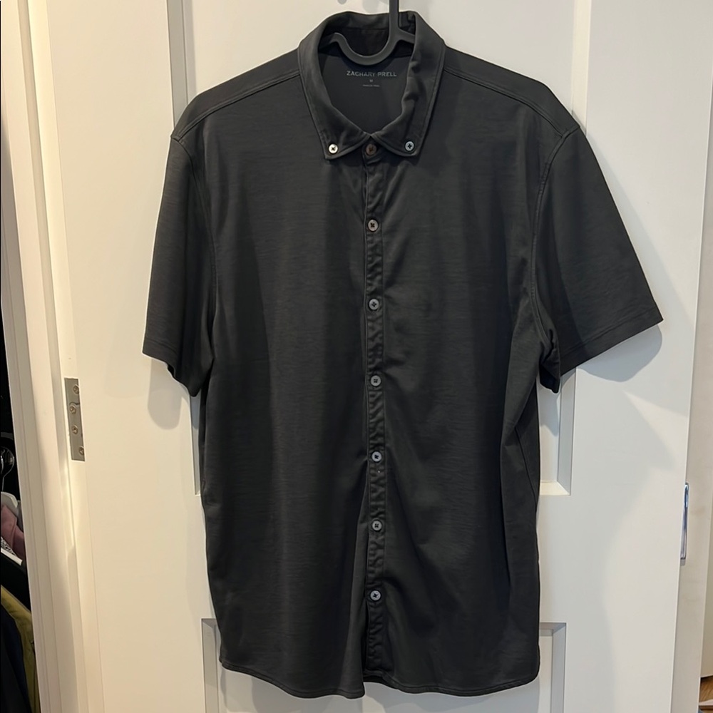Zachary Prell Black Casual Button Down Shirt